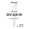 PIONEER DV-AX10/KU/CA Instrukcja Obsługi