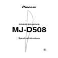 PIONEER MJD508 Instrukcja Obsługi