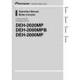 PIONEER DEH-2000MPB/XN/EW5 Instrukcja Obsługi