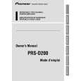 PIONEER PRS-D200 Instrukcja Obsługi