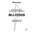 PIONEER MJ-D508/MYXJ Instrukcja Obsługi