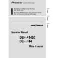 PIONEER DEH-P4400 Instrukcja Obsługi