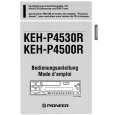 PIONEER KEH-P4500R (F) Instrukcja Obsługi