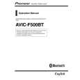 PIONEER AVIC-F500BT/XCN/AU Instrukcja Obsługi