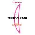 PIONEER DBR-S200I Instrukcja Obsługi
