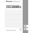 PIONEER CDJ-800MK2/WYSXJ5 Instrukcja Obsługi