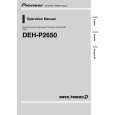PIONEER DEH-P2650/XIN/ES Instrukcja Obsługi