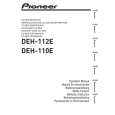 PIONEER DEH-110E/XN/EW5 Instrukcja Obsługi