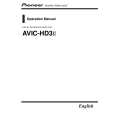 PIONEER AVIC-HD3-2/XU/EW5 Instrukcja Obsługi