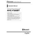 PIONEER AVIC-F500BT/XCN/UC Instrukcja Obsługi