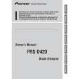 PIONEER PRS-D420/XS/EW5 Instrukcja Obsługi