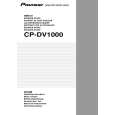 PIONEER CP-DV1000/XTW/EW Instrukcja Obsługi