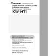 PIONEER XW-HT1 Instrukcja Obsługi