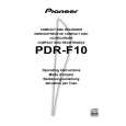 PIONEER PDR-F10/ZVYXJ Instrukcja Obsługi