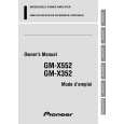 PIONEER GM-X552 Instrukcja Obsługi