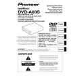 PIONEER DVD-A03S Instrukcja Obsługi