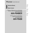 PIONEER AVH-P6400 Instrukcja Obsługi