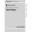 PIONEER DEH-P6550/XM/ES Instrukcja Obsługi