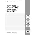 PIONEER XV-HTD7/DDRXJ Instrukcja Obsługi
