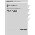 PIONEER KEH-P2035/XM/ES Instrukcja Obsługi