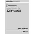 PIONEER AVHP7850DVD Instrukcja Obsługi