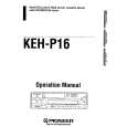PIONEER KEH-P16 Instrukcja Obsługi