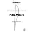 PIONEER PDR-W839/WVXJ Instrukcja Obsługi
