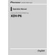 PIONEER XDV-P6/RE Instrukcja Obsługi