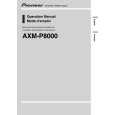 PIONEER AXM-P8000 Instrukcja Obsługi