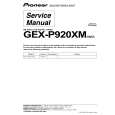 PIONEER GEX-P920XM Instrukcja Serwisowa
