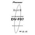 PIONEER DV-F07 Instrukcja Obsługi
