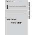 PIONEER PRS-D4200F/XS/ES Instrukcja Obsługi