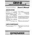 PIONEER GM-2/US Instrukcja Obsługi
