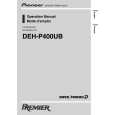 PIONEER DEH-P400UB/XS/UC Instrukcja Obsługi