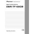 PIONEER DBR-TF100GB/NVXK Instrukcja Obsługi