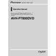 PIONEER AVH-P7800DVD Instrukcja Obsługi