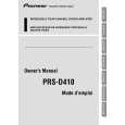 PIONEER PRS-D410/XS/EW5 Instrukcja Obsługi